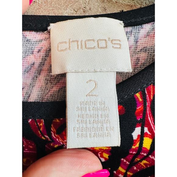 Chico's Paisley Dress Large - Picture 3 of 4